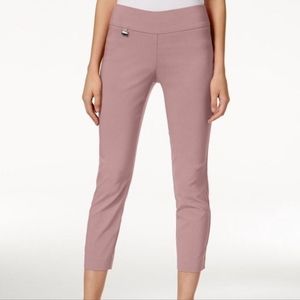 NWT Alfani Tummy Control Pottery Clay Pink Capris Size 4P